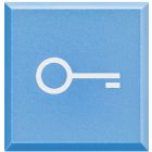 copritasto con simbolo 'chiave' per pulsante luminoso - azzurro product photo
