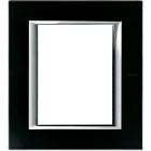 placca rettangolare 3+3 moduli  - vetro nero notte product photo