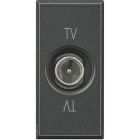 presa TV passante, schermata, con passaggio di corrente - antracite product photo