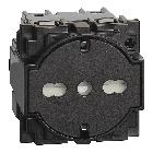 L.NOW - presa flat 16A std ger-ita nera product photo