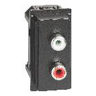 L.NOW - modulo doppio RCA nero product photo