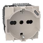 L.NOW - presa ita P40+USB 18W tipoC sabbia product photo