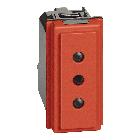 L.NOW - presa 2P+T 10A 250Vac rossa product photo