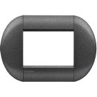 placca tonda 3 moduli -  grafite product photo