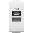 LL - Caricatore USB tipo A+C 1m bianco product photo