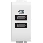 LL - Caricatore USB tipo C+C 1m bianco product photo