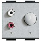 Ingresso RCA ad incasso Livinglight - per controllo di una sorgente stereo - 2 moduli. product photo