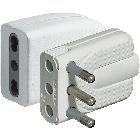 Kit - spina + presa corner 2P+T 16A bianco product photo