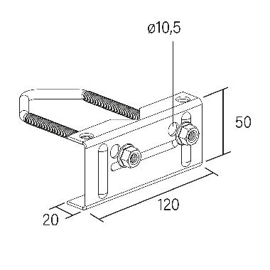 Cab - ufcgs staffa fissaggio sottopavimento product photo Photo 02 3XL