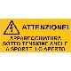 ETICHETTA ADESIVA PER IMPIANTI ELETTRICI, TESTO 'ATTENZIONE! APPARECCHIATURA SOTTO TENSIONE ANCHE A SPORTELLO APERTO' (Conf. da 10 Pz.) product photo Photo 01 2XS