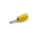 CAPOCORDA A PUNTALE TONDO, PREISOLATO IN PVC, GIALLO, PER CONDUTTORI IN RAME, P=12mm SEZIONE 4-6 mmq (Conf. da 100 Pz.) product photo Photo 01 2XS