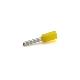 TUBETTO TERMINALE, PREISOLATO IN PA6, GIALLO, PER CONDUTTORI FLESSIBILI IN RAME, SEZIONE 1mmq P=12mm (Conf. da 500 Pz.) product photo Photo 01 2XS