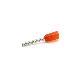 TUBETTO TERMINALE, PREISOLATO IN PA6, ARANCIO, PER CONDUTTORI FLESSIBILI IN RAME, SEZIONE 0,3-0,5mmq P=10mm (Conf. da 500 Pz.) product photo Photo 01 2XS