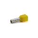 TUBETTO TERMINALE 'TWIN', PREISOLATO IN PA6, GIALLO, PER CONDUTTORI FLESSIBILI IN RAME, SEZIONE 2x6mmq P=14mm (Conf. da 100 Pz.) product photo Photo 01 2XS