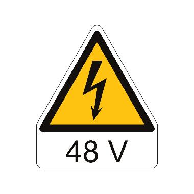 ETICHETTA ADESIVA DI AVVERTIMENTO, CON SIMBOLO PERICOLO + TESTO (Conf. da 25 Pz.) product photo Photo 01 3XL