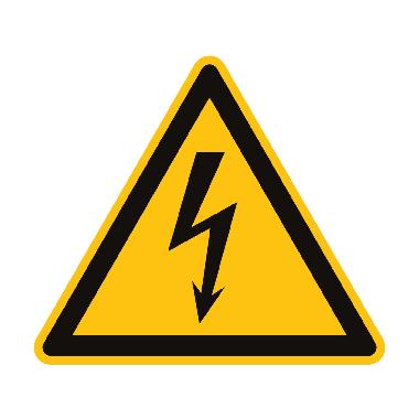 ETICHETTA ADESIVA DI AVVERTIMENTO WS-HT, SIMBOLO TENSIONE ELETTRICA, DIMENSIONE 100mm (Conf. da 10 Pz.) product photo Photo 01 3XL