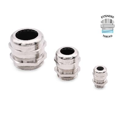 PRESSACAVO MAXIBRASS, IN OTTONE NICHELATO, CON FILETTO LUNGO, M20x1,5, IP68 product photo Photo 02 3XL