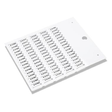 TARGHETTE SEGNACAVO, SERIE FLAT, PREFUSTELLATE, PER TUBETTI PMF, IN PVC RIGIDO (Conf. da 1200 Pz.) product photo Photo 01 3XL