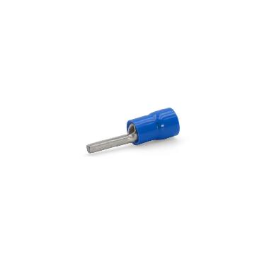 CAPOCORDA A PUNTALE TONDO, PREISOLATO IN PVC, BLU, PER CONDUTTORI IN RAME, P=10mm SEZIONE 1,5-2,5 mmq (Conf. da 100 Pz.) product photo Photo 01 3XL