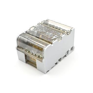 RIPARTITORE TETRAPOLARE SERIE DBLOCK, A SERRAGGIO DIRETTO, 100A 7 VIE SEZIONE INGRESSO 25mmq product photo Photo 01 3XL