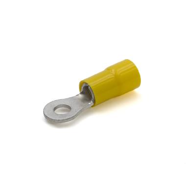 CAPOCORDA AD OCCHIELLO, PREISOLATO IN PVC, GIALLO, PER CONDUTTORI IN RAME, VITE 4mm SEZIONE 4-6 mmq (Conf. da 100 Pz.) product photo Photo 01 3XL