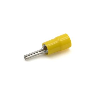 CAPOCORDA A PUNTALE TONDO, PREISOLATO IN PVC, GIALLO, PER CONDUTTORI IN RAME, P=12mm SEZIONE 4-6 mmq (Conf. da 100 Pz.) product photo Photo 01 3XL