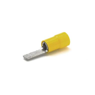 CAPOCORDA A PUNTALE PIATTO, PREISOLATO IN PVC, GIALLO, PER CONDUTTORI IN RAME, P=13,3x4 SEZIONE 4-6 mmq (Conf. da 100 Pz.) product photo Photo 01 3XL