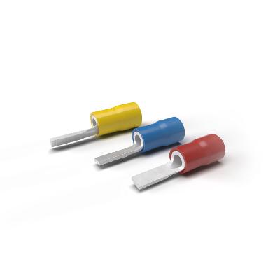 CAPOCORDA A PUNTALE PIATTO, PREISOLATO IN PVC, GIALLO, PER CONDUTTORI IN RAME, P=13,3x4 SEZIONE 4-6 mmq (Conf. da 100 Pz.) product photo Photo 02 3XL