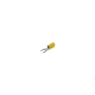 CAPOCORDA A FORCELLA, PREISOLATO IN PVC, GIALLO, PER CONDUTTORI IN RAME, VITE 8mm SEZIONE 4-6 mmq (Conf. da 100 Pz.) product photo Photo 01 3XL