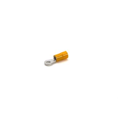 CAPOCORDA AD OCCHIELLO, PREISOLATO IN POLICARBONATO, GIALLO, PER CONDUTTORI IN RAME, HALOGEN FREE, VITE 5mm SEZIONE 4-6 mmq (Conf. da 100 Pz.) product photo Photo 01 3XL
