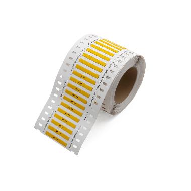 TERMORESTRINGENTE SEGNACAVO TERMO-ROLL M2, GIALLO, MEDIUM GRADE, STAMPABILE SU UN LATO, DIAMETRO DEL CAVO 3,2mm, LUNGHEZZA 12,5mm product photo Photo 01 3XL
