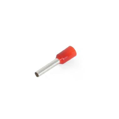 TUBETTO TERMINALE, PREISOLATO IN PA6, ROSSO, PER CONDUTTORI FLESSIBILI IN RAME, SEZIONE 1,5mmq P=10mm (Conf. da 500 Pz.) product photo Photo 01 3XL