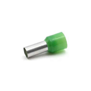 TUBETTO TERMINALE, PREISOLATO IN PA6, VERDE, PER CONDUTTORI FLESSIBILI IN RAME, SEZIONE 16mmq P=12mm (Conf. da 100 Pz.) product photo Photo 01 3XL