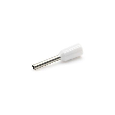 TUBETTO TERMINALE, PREISOLATO IN PA6, BIANCO, PER CONDUTTORI FLESSIBILI IN RAME, SEZIONE 0,75mmq P=8mm (Conf. da 500 Pz.) product photo Photo 01 3XL