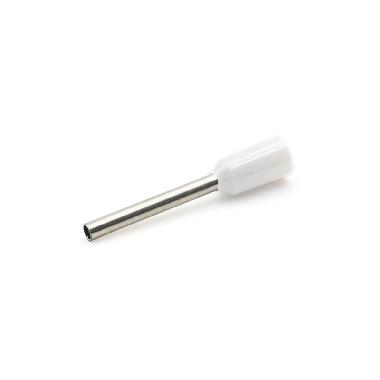 TUBETTO TERMINALE, PREISOLATO IN PA6, BIANCO, PER CONDUTTORI FLESSIBILI IN RAME, SEZIONE 0,75mmq P=12mm (Conf. da 500 Pz.) product photo Photo 01 3XL