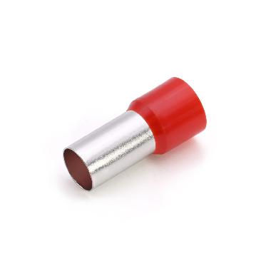 TUBETTO TERMINALE, PREISOLATO IN PA6, ROSSO, PER CONDUTTORI FLESSIBILI IN RAME, SEZIONE 95mmq P=25mm (Conf. da 25 Pz.) product photo Photo 01 3XL