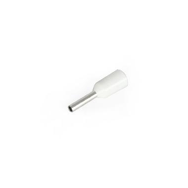 TUBETTO TERMINALE, PREISOLATO IN PA6, BIANCO, PER CONDUTTORI FLESSIBILI IN RAME, SEZIONE 0,3-0,5mmq P=6mm (Conf. da 500 Pz.) product photo Photo 01 3XL