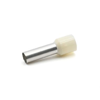 TUBETTO TERMINALE, PREISOLATO IN PA6, BIANCO, PER CONDUTTORI FLESSIBILI IN RAME, SEZIONE 16mmq P=18mm (Conf. da 100 Pz.) product photo Photo 01 3XL