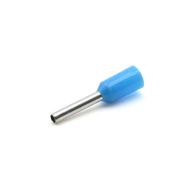 TUBETTO TERMINALE, PREISOLATO IN PA6, BLU, PER CONDUTTORI FLESSIBILI IN RAME, SEZIONE 0,75mmq P=8mm (Conf. da 500 Pz.) product photo Photo 01 3XL
