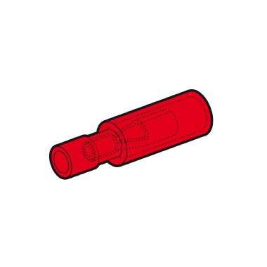 Innesto cilindrico femmina rosso diam.4mm (Conf. da 100 Pz.) product photo Photo 01 3XL