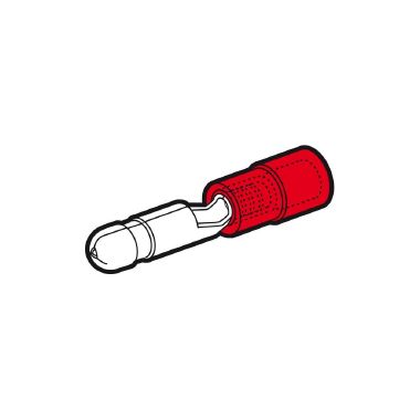 Innesto cilindrico maschio rosso diam.4mm (Conf. da 100 Pz.) product photo Photo 01 3XL