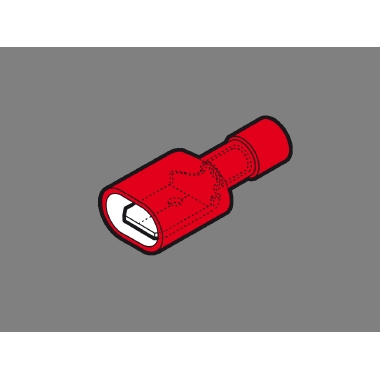 INNESTO MASCHIO ROSSO 6.35x0.8 TUTTO ISOL. (Conf. da 100 Pz.) product photo Photo 01 3XL