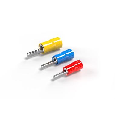 CAPOCORDA A PUNTALE TONDO, PREISOLATO IN PVC, ROSSO, PER CONDUTTORI IN RAME, P=10mm SEZIONE 0,25-1,5 mmq (Conf. da 100 Pz.) product photo Photo 02 3XL