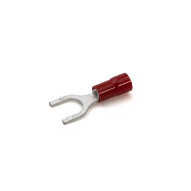 CAPOCORDA A FORCELLA, PREISOLATO IN PVC, ROSSO, PER CONDUTTORI IN RAME, VITE 10mm SEZIONE 0,25-1,5 mmq (Conf. da 100 Pz.) product photo Photo 01 3XL