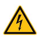 ETICHETTA ADESIVA DI AVVERTIMENTO WS-HT, SIMBOLO TENSIONE ELETTRICA, DIMENSIONE 25mm (Conf. da 240 Pz.) product photo