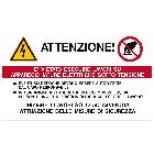 ETICHETTA ADESIVA, DIVIETO LAVORI SU APPARECCHIATURE ELETTRICHE SOTTO TENSIONE product photo
