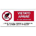 ETICHETTA ADESIVA PER IMPIANTI ELETTRICI, VIETATO APRIRE (Conf. da 10 Pz.) product photo