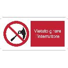 ETICHETTA ADESIVA DI DIVIETO, CON SIMBOLO DI DIVIETO + TESTO product photo
