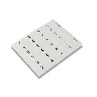 SEGNACAVO ADESIVI, SU SCHEDA, PREFUSTELLATI, IN POLIOLEFINA, PRIVO DI SILICONE, HALOGEN FREE, BIANCO, 9x23mm, CAVO DIAMETRO 2,6-4,1mm (Conf. da 800 Pz.) product photo