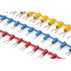 CAPOCORDA CONCATENATO A FORCELLA, PREISOLATO IN POLICARBONATO, BLU, PER CONDUTTORI IN RAME, HALOGEN FREE, VITE 4mm SEZIONE 1,5-2,5 mmq (Conf. da 1750 Pz.) product photo